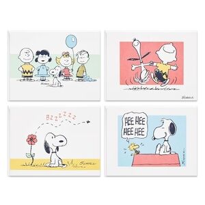 Peanuts Snoopy Comic Notecard Set Of 10 Cards W Envelopes 70TH Anniversary NWOT